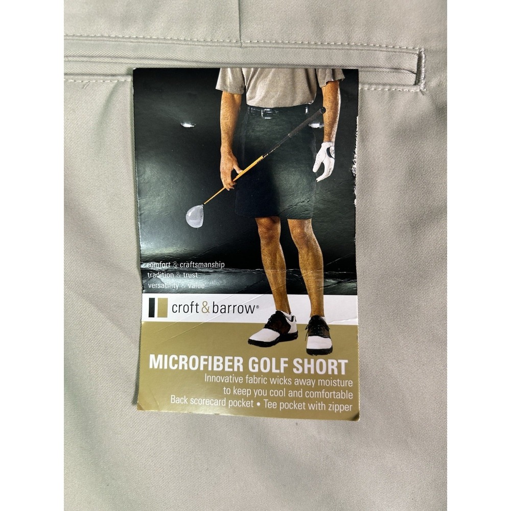 Croft & Barrow Microfiber Pleat Front Golf Shorts Men's Size 44 - Picture 7 of 7